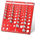 42 Nut and Bolt Thread Checker - 19 Standard and 15 Metric Bolt Checker and 8 Drill Bit Gauge,Bolt Size and Thread Gauge,Wall-Mountable Bolt and Nut Identifier Gauge