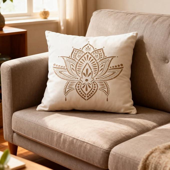 TIAMECH A4 Reusable Sacred Lotus Flower Stencil - Image 2