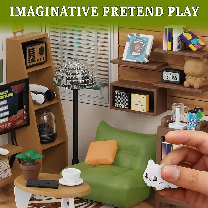 DIY Miniature Living Room Dollhouse Kit - Image 3