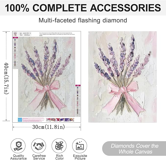 4 Pack Pink Coquette Bow Diamond Art Kits - Image 6