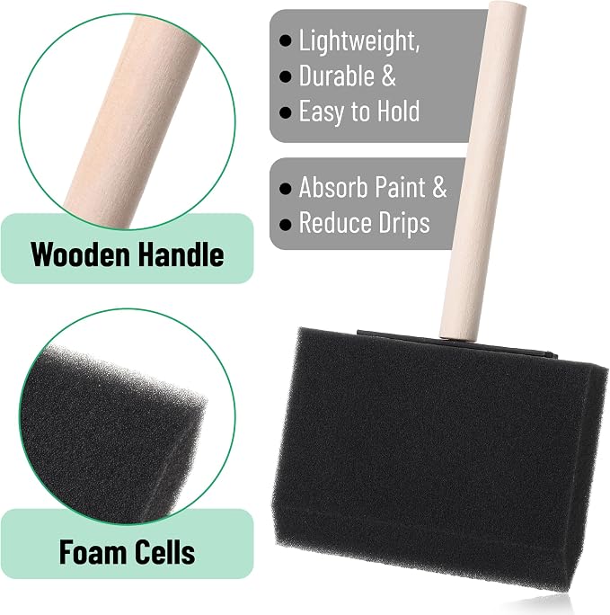 Bates- Foam Paint Brushes, 4 Inch, 40 Pack - Image 4