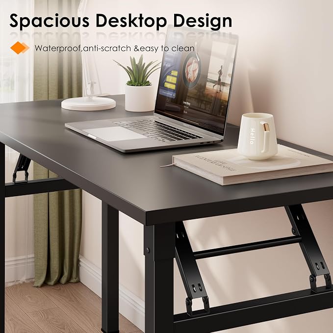 Need Small Folding Computer Desk, 35.8 Inch Writing Table, Sturdy Foldable Desk - Image 7