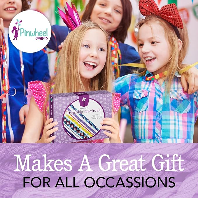 Pinwheel Crafts Friendship Bracelet Kit – DIY String Bracelet Making Kit - Image 7