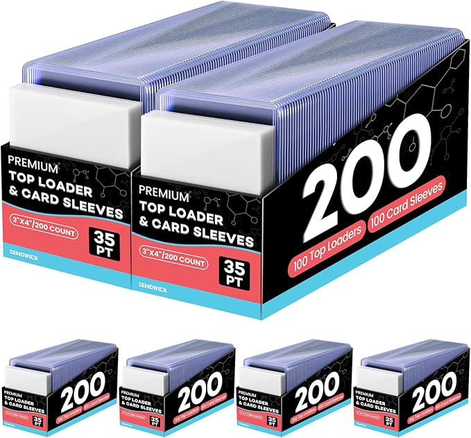 1200 Card Sleeves Top Loaders for Cards, Baseball Card Protectors, Trading Card by Zenowick