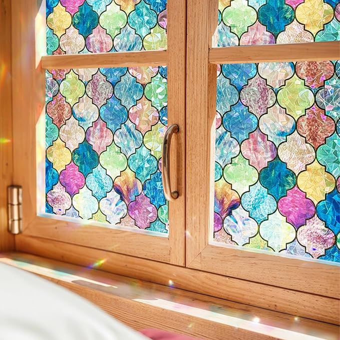ADD.HERES Window Privacy Film, Stained Glass Decorative Static Cling, Removable by ADDHERES