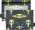 Green Aliens Space Pencil Pouch by BOENLE-WELCOMEYOURCOMING