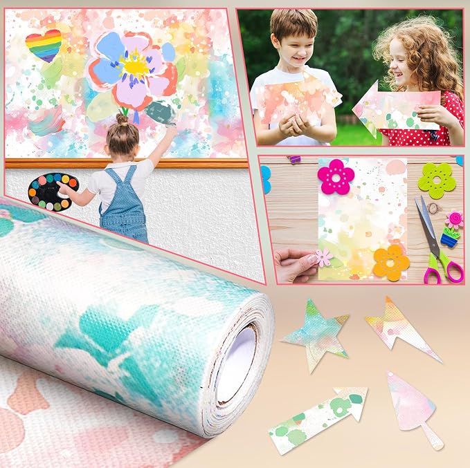 Inkspire Tie-Dye Bulletin Board Paper Roll, 14.8FTx47IN Large Reusable - Image 5