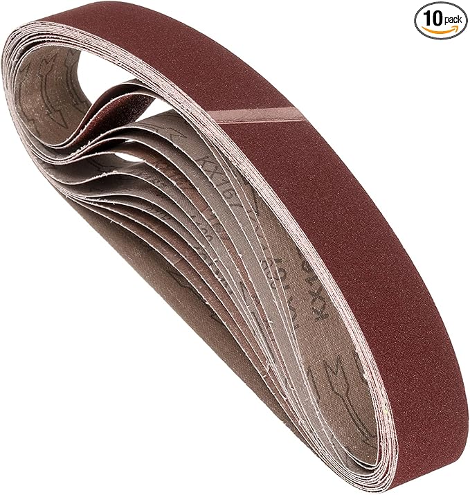 10 Pcs Sanding Belts 1 x 42 Inch 180 Grit Aluminum Oxide Abrasive Sandpaper for Belt Sander Metal Grinding Wood Working Weld Rust Removal