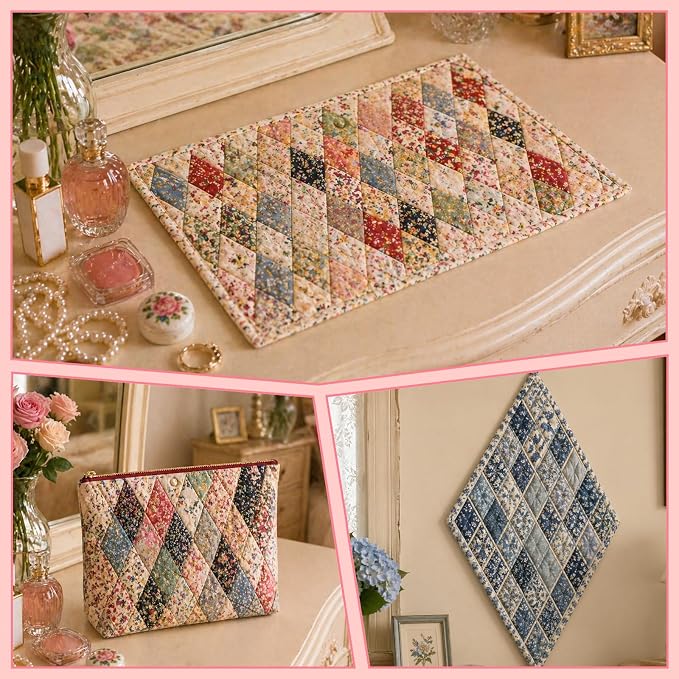 500 PCS 1.5" Diamond 60 Degrees Piecing Paper Templates, Quilting Templates - Image 7