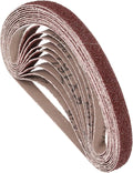 10 Pack Sanding Belts 1/2 x 24 Inch 36 Grit Aluminum Oxide Abrasive Sandpaper for Belt Sander Metal Grinding Wood Working Weld Rust Removal