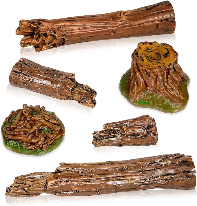 Warmtree 6 Pcs Tree Stump Figurines by Warmtree