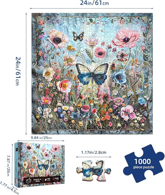 Butterfly in Bloom 1000 Piece Puzzles - Image 4