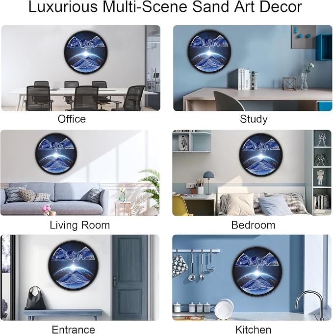 Mtadmai 24" Moving Sand Art, 3D Sand Art Pictures Deep Sea Sandscape Living - Image 8