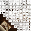Fainne 100 Pcs 2 Inch Cross Stencils Small Stencils by Fainne