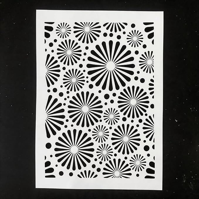 TIAMECH A4 Reusable Geometric Firework Stencil - Image 2