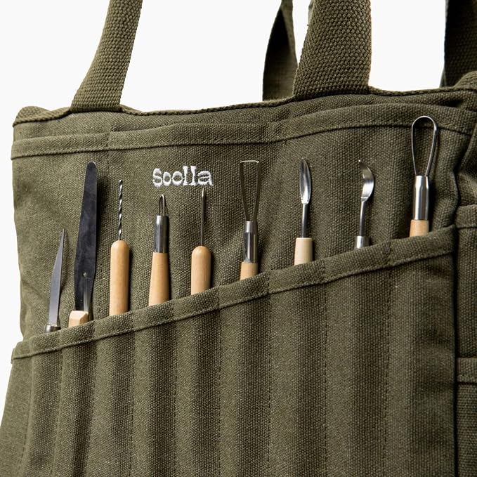 Soolla Studio Bag: Art Supply Storage Organizer & Pottery Tool Bag, Washable - Image 5