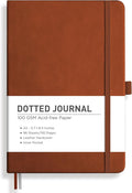 RETTACY Dotted Journal Notebook, 192 Pages, A5 Medium Size | Leather Hardcover by RETTACY