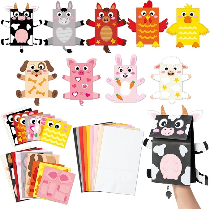WATINC 9Pack Hand Puppet Art Craft by WATINC