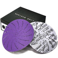 6-Inch 120 Grit Ceramic Multi-Hole Hook & Loop Sanding Discs - Advanced Grain for Fast Cutting & Long Life - Film-Backed Universal Fit Sandpaper for 6-in Sanders - 50 Pack Box