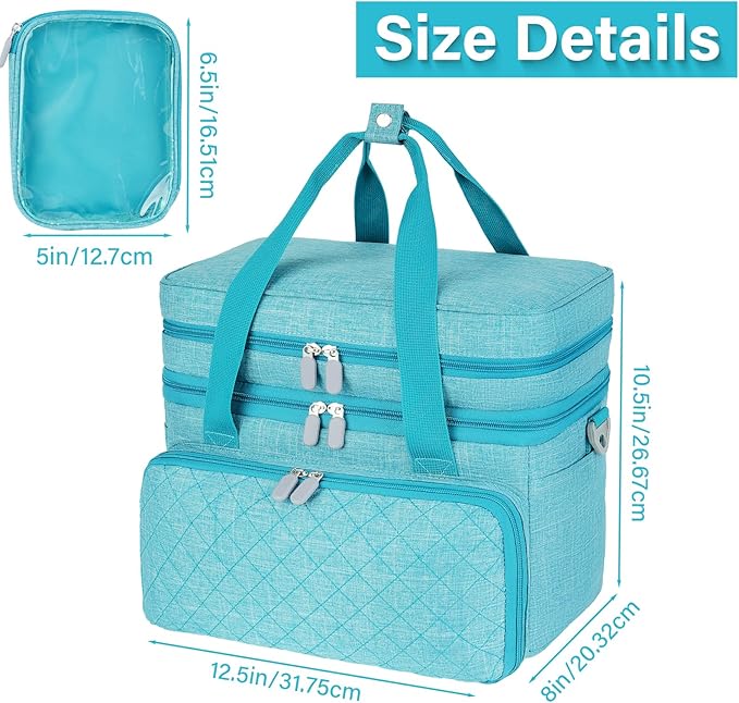 Sewing Accessories Organizer Bag, Double Layer Sewing Storage Bag - Image 7
