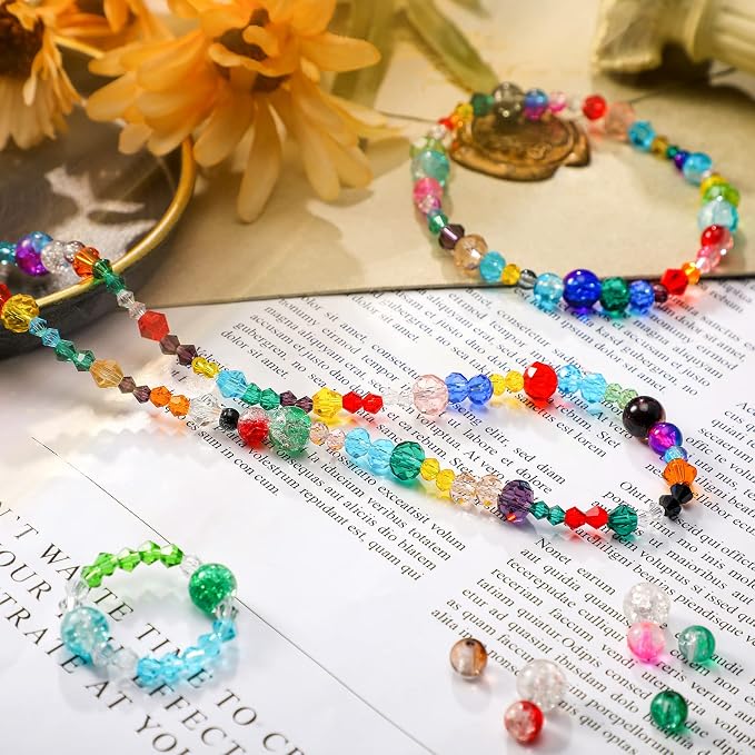 Sureio 1300 Pieces Crystal Glass Beads - Image 4