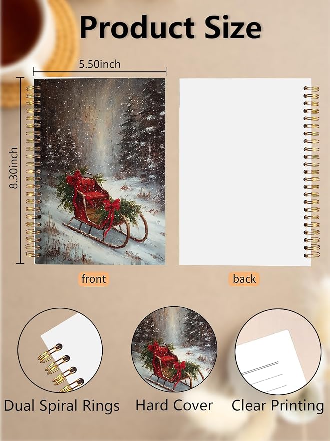 BitKan Vintage Christmas Notebook Hardcover - Image 2