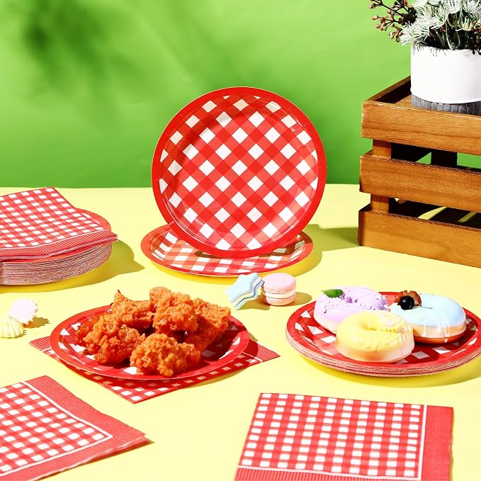 Zhehao 120 Pcs Disposable Paper Plates and Napkins Bulk Birthday Party - Image 6