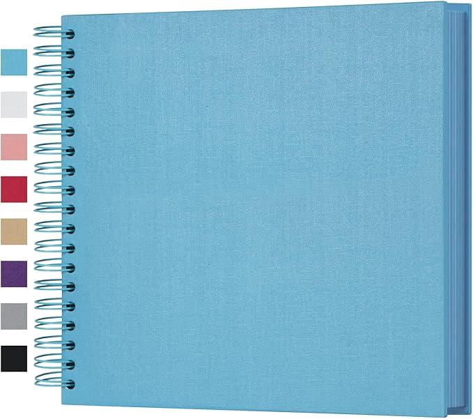 potricher 10 x 10 Inch DIY Scrapbook Photo Album 80 Pages Thick Kraft Blank by potricher