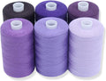 BlesSew Sewing Thread in Purple Color Tones – 6 Spools of Polyester Thread by BlesSew