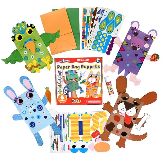 READY 2 LEARN Paper Bag Puppet Pets by Ready2Learn