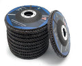SIGNI 4" x 5/8" Premium Zirconia Flap Discs T27 10-Pack (4.5 inch T27 40#)