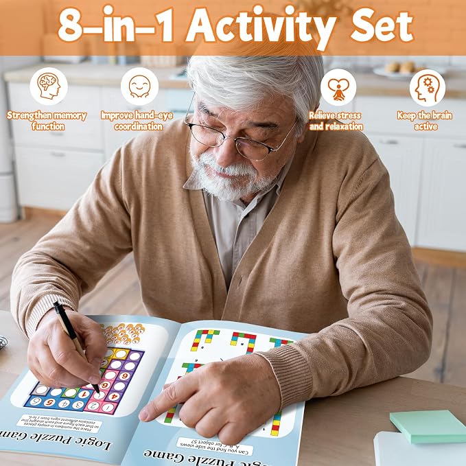 Elfew 4 Pack Activity Book for Adults, 150+ Brain Games, Puzzles Books for - Image 3