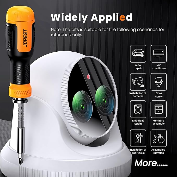 JOREST 25 in 1 Multi Bit Screwdriver Set, Portable Multi Screwdriver Tool All in One, Tool Gifts for Men, Magnetic Screw Driver with Torx Philips Hex Slotted Square, Repair Kit for Bicycle, Toys