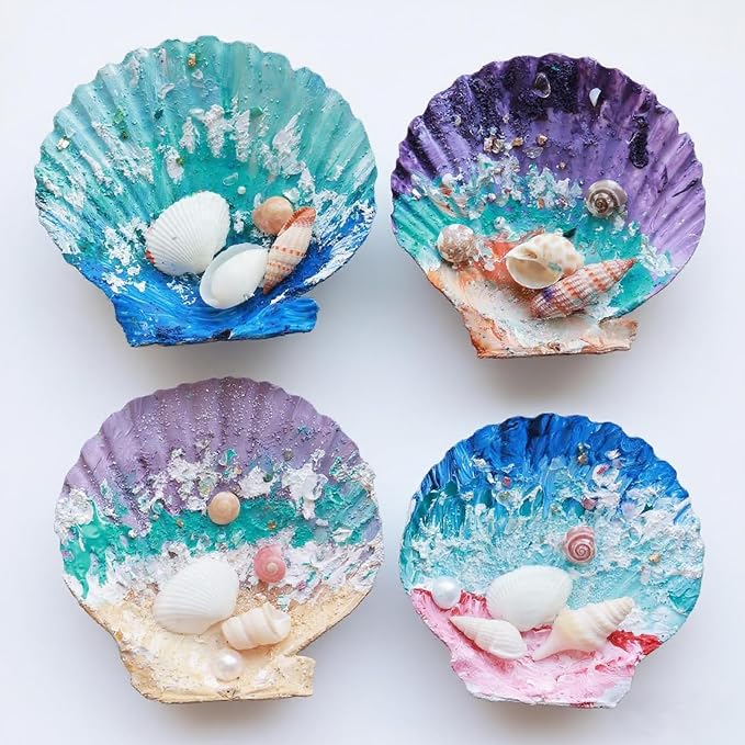 10PCS Large Natural Scallop Shells, Home Decorations, Beach Wedding Decorations - Image 2