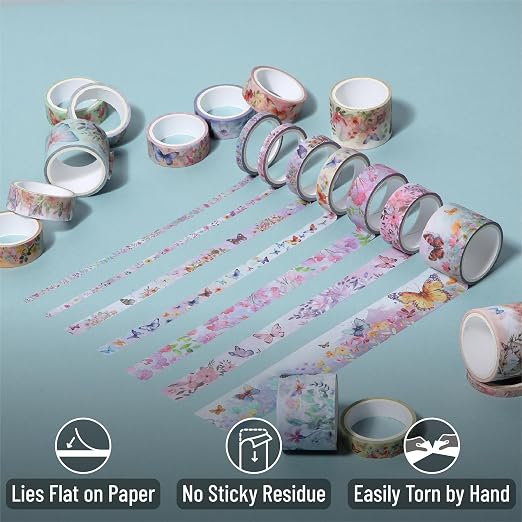 Mr. Pen- Washi Tape Set, 20 Rolls, 4.37 Yards/Roll | Washi Tape - Image 5