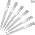 Mudder 6 Pieces Diamond Nail File Stainless Steel Double Side Nail File Metal Buffer Women Men Fingernails Toenails Manicure for Salon and Home, Silver(5 Inch)