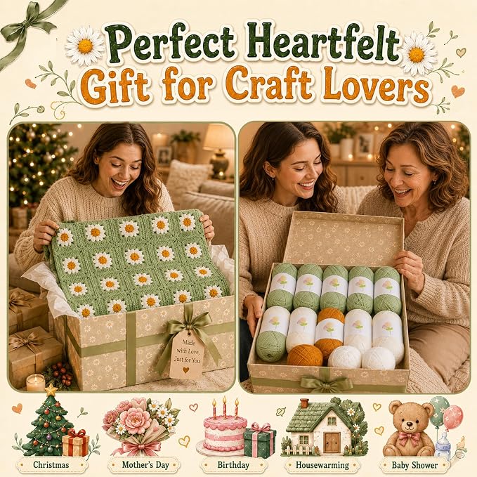 Coopay Crochet Kit for Beginners Adults, Large Crochet Blanket Kit - Image 8