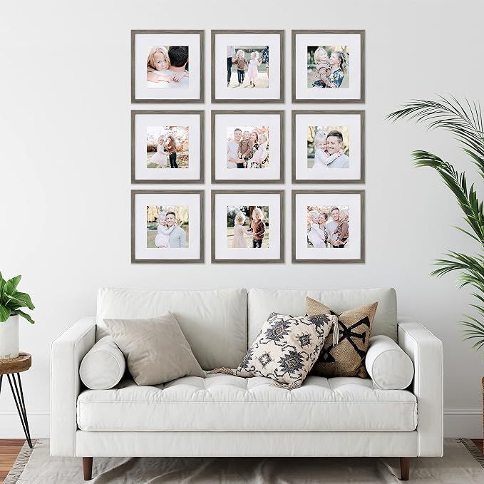 Sheffield Home 9 Piece Gallery Wall Frame Set, 12x12 Inch - Image 2