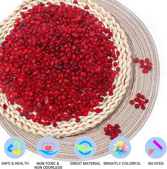 Keedolla 0.9 Lb Red Sea Glass Pebbles Stones Aquarium Gravel Fish Tank Rocks - Image 2