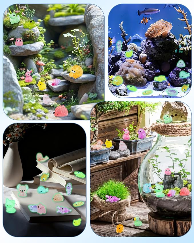 FIVEIZERO 102PCS Luminous Mini Resin Ocean Animals Bulk - Image 5