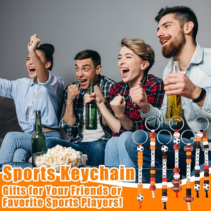 Landical 564 Pcs Sports Keychain Making Kit DIY Baseball Basketball Football - Image 4