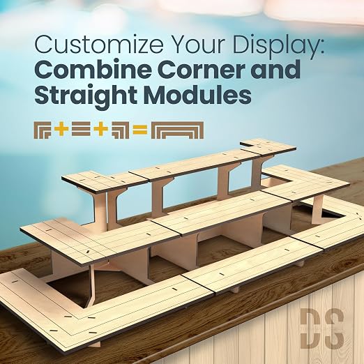 DS THE DISPLAY STORE Corner Natural Wooden Tiered Display Stand - Image 4