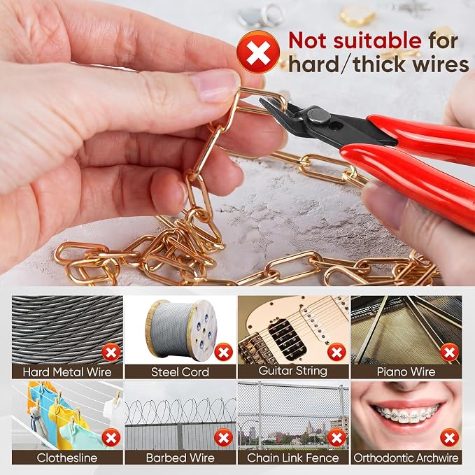 5 Inch Flush Cutters, 1 Pack Micro Wire Cutters, Sharp Zip Tie Cutter, - Image 7