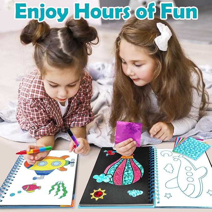 FUNNYB&G Foil Art Craft Kit for Boys 4-10 Years Old: Mess-Free & No-Glue - Image 5