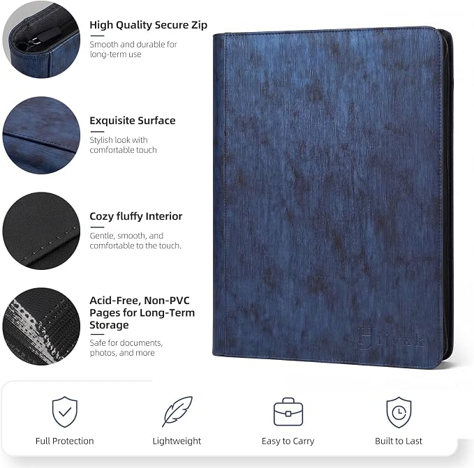 Card Binder 16 Pocket, Premium 1024 Double Sided Pocket Collection Binder - Image 5