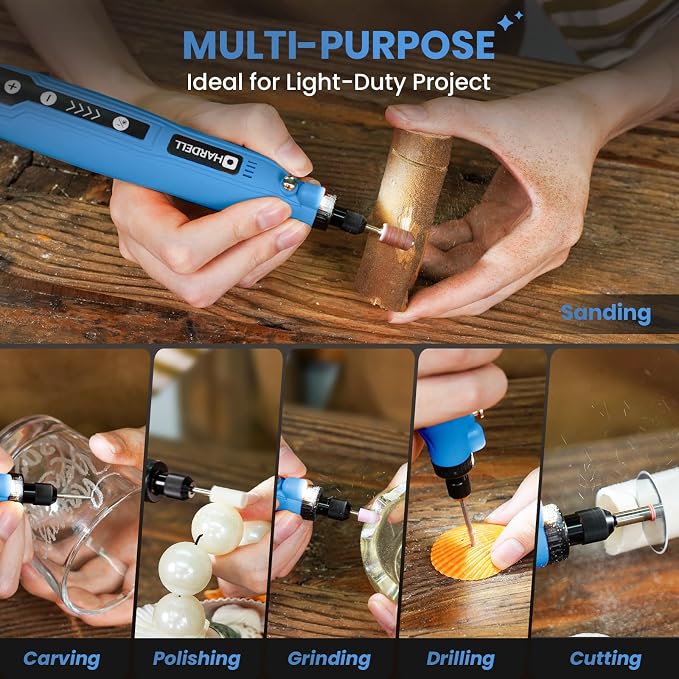 HARDELL Cordless Rotary Tool Kit Mini Rotary Tool - Image 4