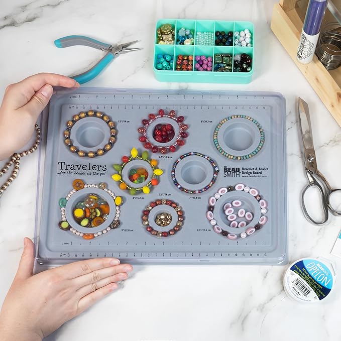 The Beadsmith Elements Bracelet & Anklet Design Bead Board –13.75 x 10.75 x 1 - Image 2