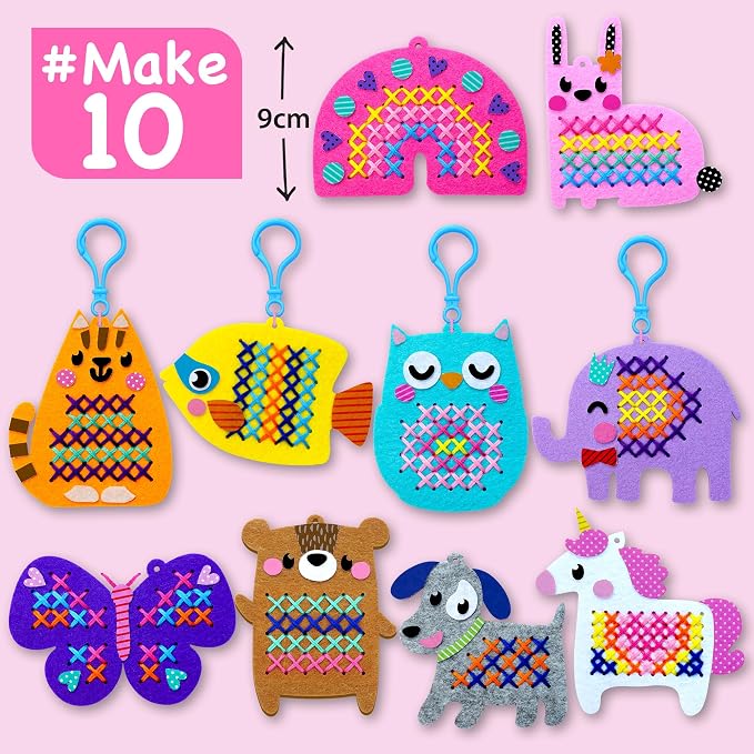 EZCRA Animal Cross Stitch Kit for Kids Ages 5-8 - Image 2