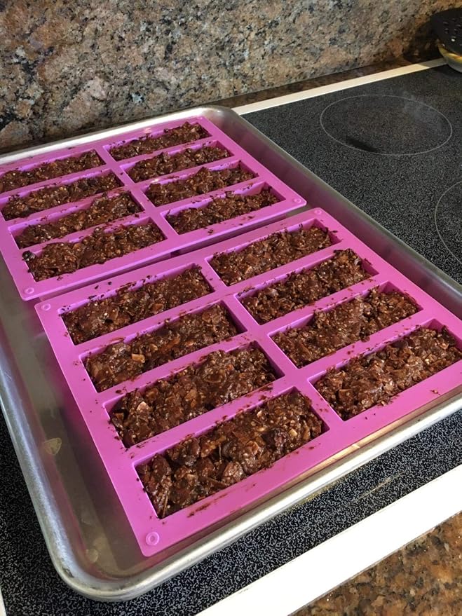 Palksky 8 Cavity Rectangle Granola Bar Silicone Mold/Nutrition/Cereal Bar Molds - Image 2