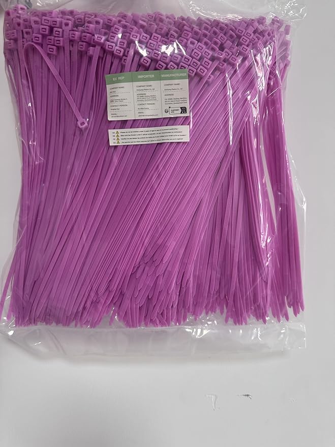 XINGO 1000 PCS Pink Zip Ties 12 Inch, 60 LBS Tensile Strength, Self-Locking Nylon Plastic Nylon PA66 Wire Ties for Indoor and Outdoor Use